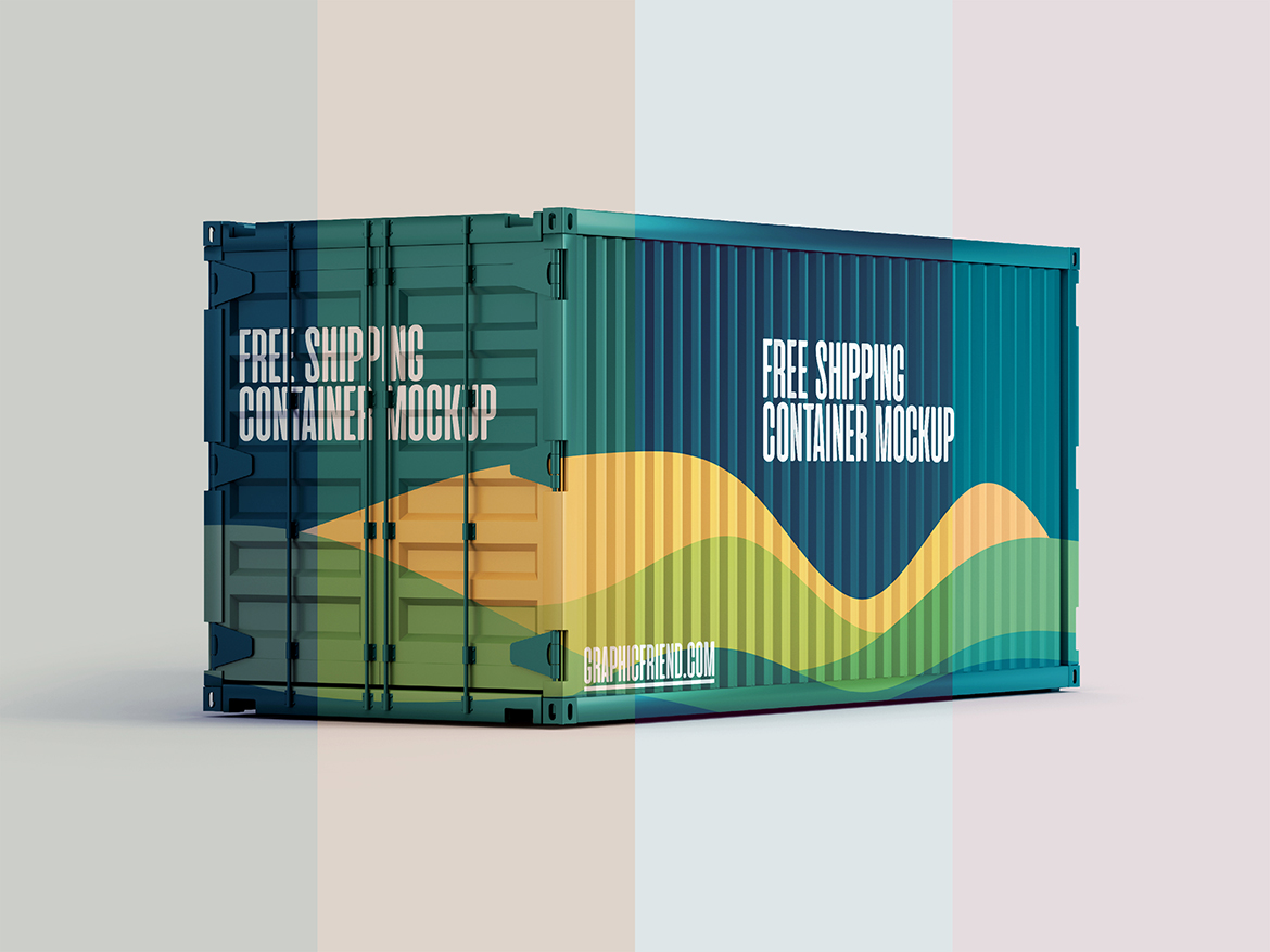 Shipping Container Mockup • graphicfriend.com