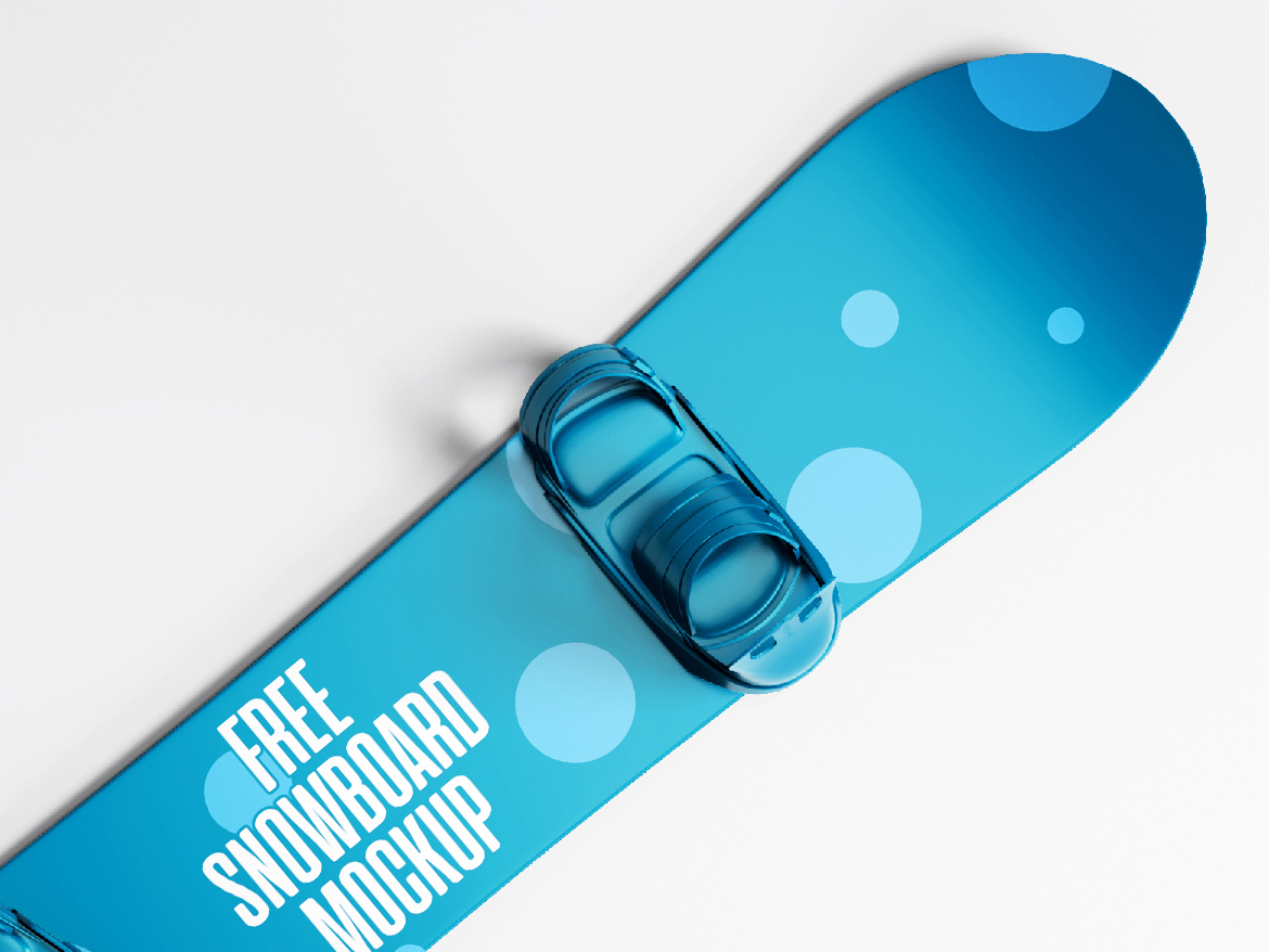 Free Snowboard Mockup • graphicfriend.com